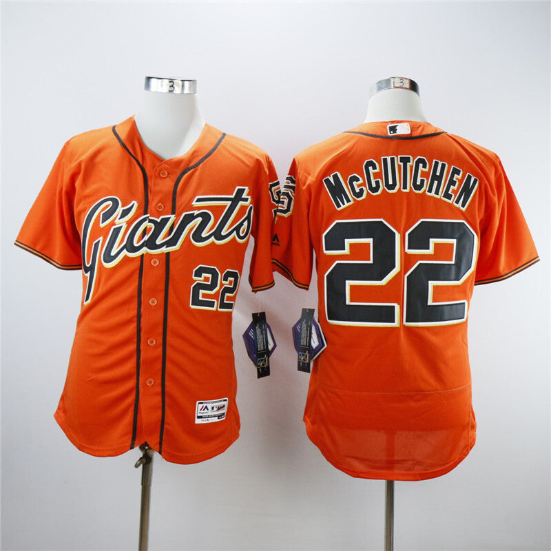 San Francisco Giants #22 Will Clark Giants 22 Orange Elite Baseball Jersey baseball jersey product view 1
