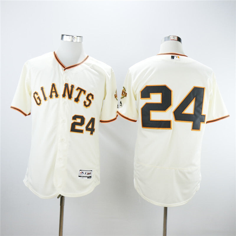 San Francisco Giants #24 Willie Mays Giants 24 Off-White Elite Style 2 Baseball Jersey baseball jersey product view 1