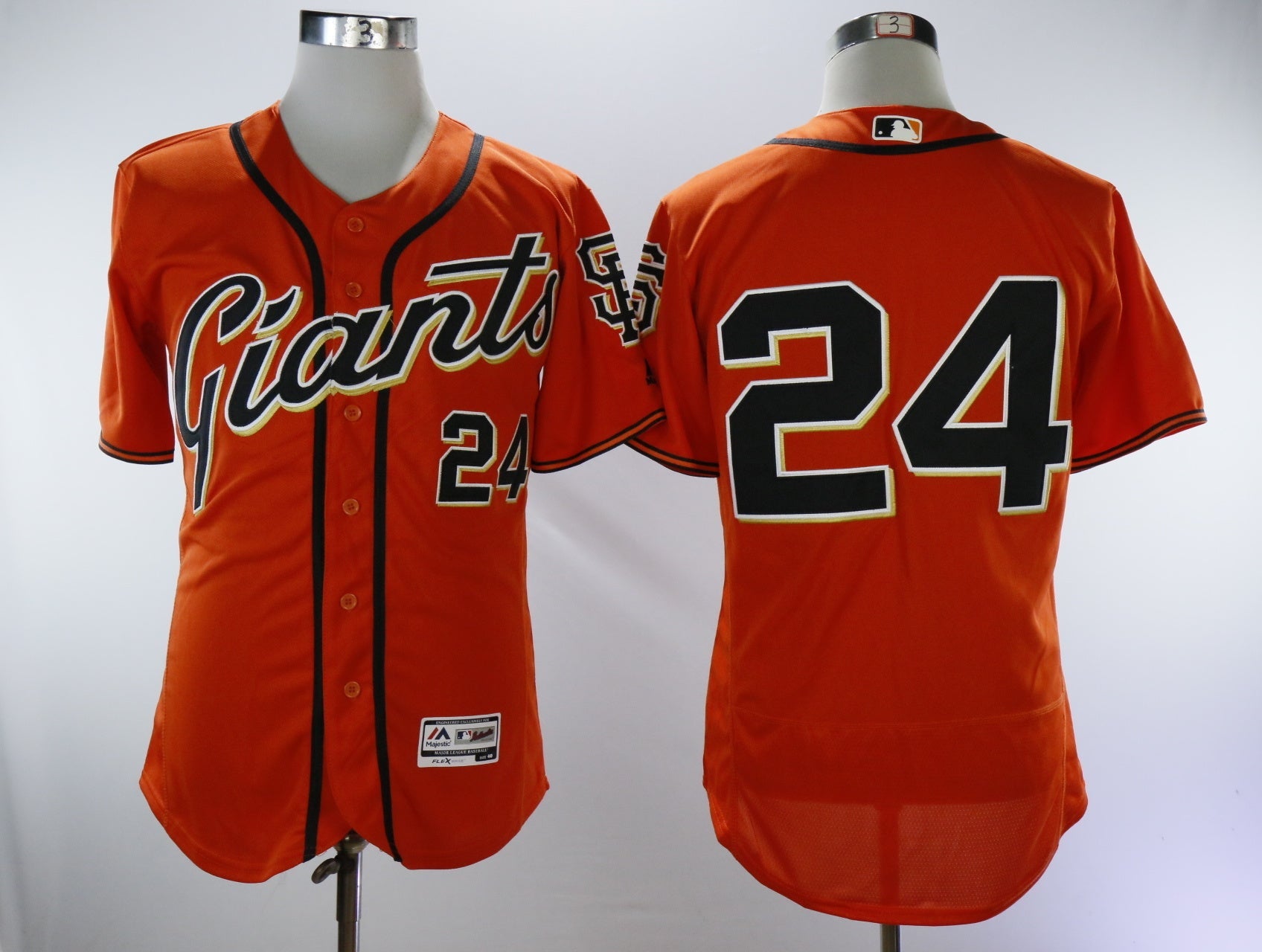 San Francisco Giants #24 Willie Mays Giants 24 Orange Elite Retro Player Style 2 Baseball Jersey baseball jersey product view 1