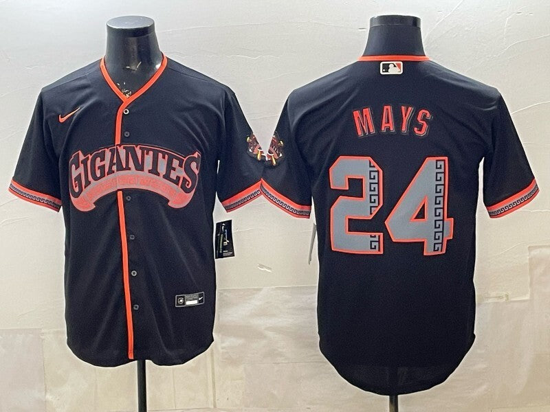 San Francisco Giants #24 Willie Mays Giants Special V2 Football Jersey football jersey product view 1