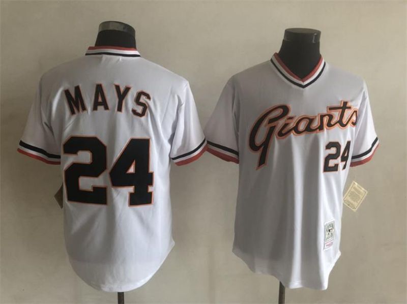 San Francisco Giants #24 Willie Mays Style 4 Baseball Jersey baseball jersey product view 1