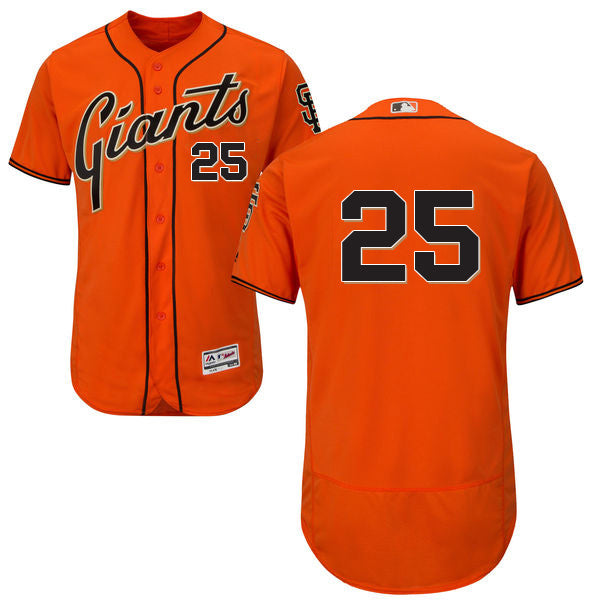 San Francisco Giants #25 Barry Bonds Giants 25 Orange Elite Baseball Jersey baseball jersey product view 1