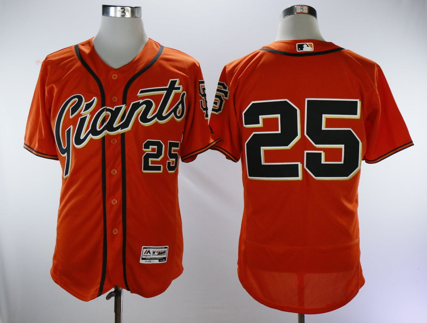 San Francisco Giants #25 Barry Bonds Giants 25 Orange Elite Retro Player Style 1 Baseball Jersey baseball jersey product view 1