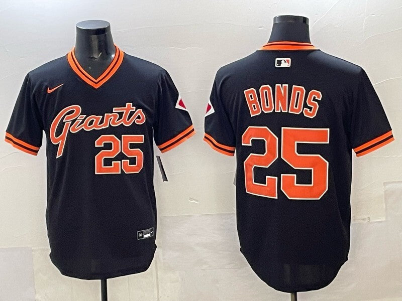 San Francisco Giants #25 Barry Bonds Giants Retro Baseball Jersey baseball jersey product view 1