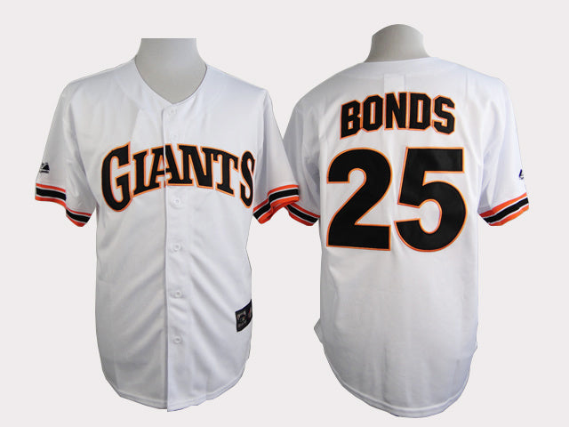 San Francisco Giants #25 Giants 25 White 1989 Inverted Baseball Jersey baseball jersey product view 1