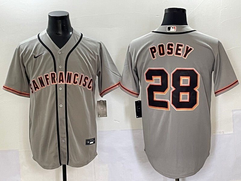 San Francisco Giants #28 Buster Posey Giants Baseball Jersey baseball jersey product view 1