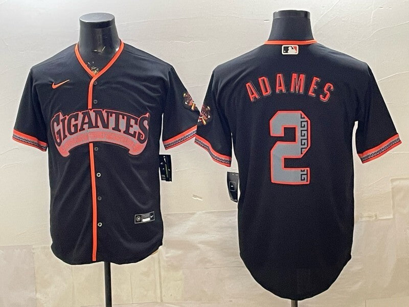San Francisco Giants #2 Willy Adames Giants Special V2 Football Jersey football jersey product view 1