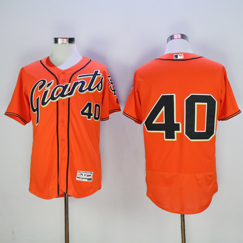 San Francisco Giants #40 Madison Bumgarner Giants 40 Orange 2016 Player Version Baseball Jersey baseball jersey product view 1