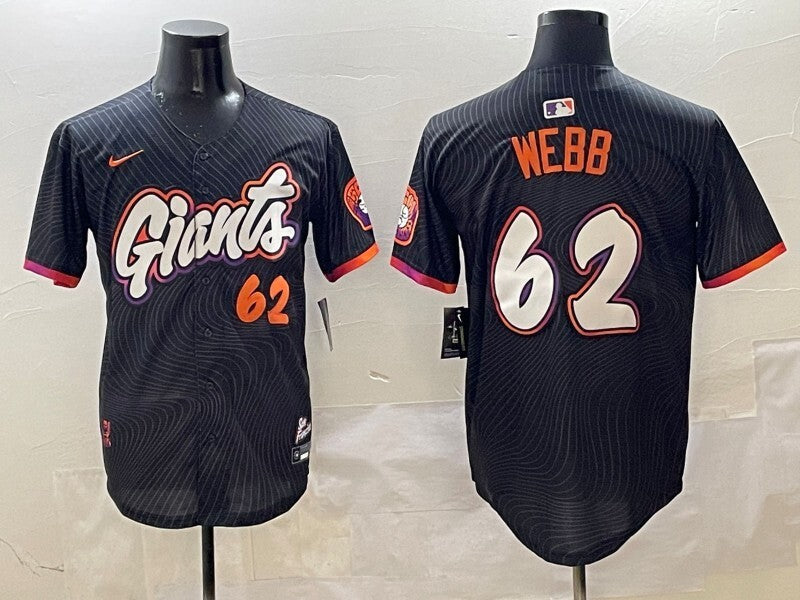 San Francisco Giants #62 Logan Webb Giants Collaboration Style 1 Baseball Jersey baseball jersey product view 1