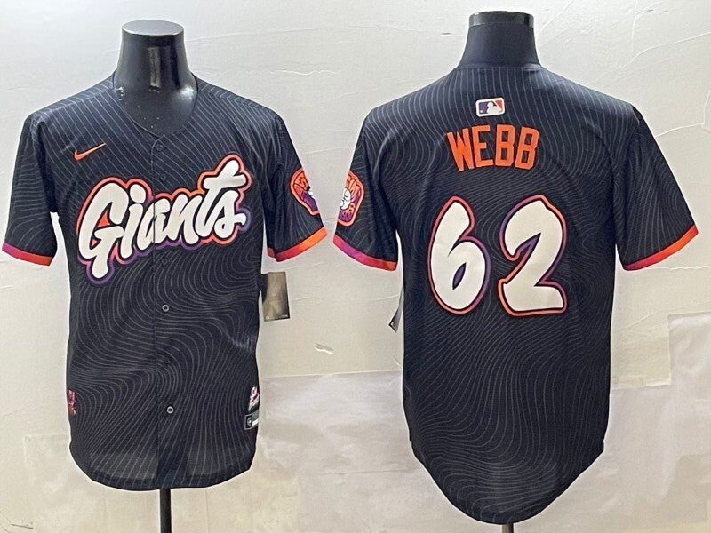 San Francisco Giants #62 Logan Webb Giants Collaboration Style 2 Baseball Jersey baseball jersey product view 1
