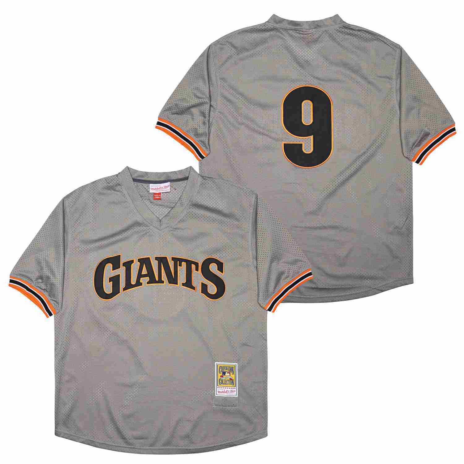 San Francisco Giants #9 Matt Williams Giants 9 Gray BP Retro Baseball Jersey baseball jersey product view 1