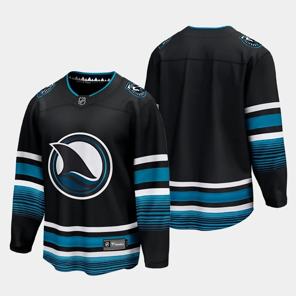 San Jose Sharks Blank 2023-24 Cali Fin 3rd Alternate Jersey Style 1 Hockey Jersey hockey jersey product view 1