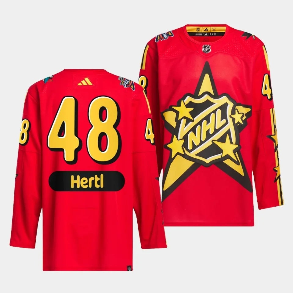 San Jose Sharks #48 Tomas Hertl 2024 NHL All-Star Red Hockey Jersey hockey jersey product view 1