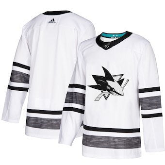 San Jose Sharks white Hockey Jersey hockey jersey product view 1