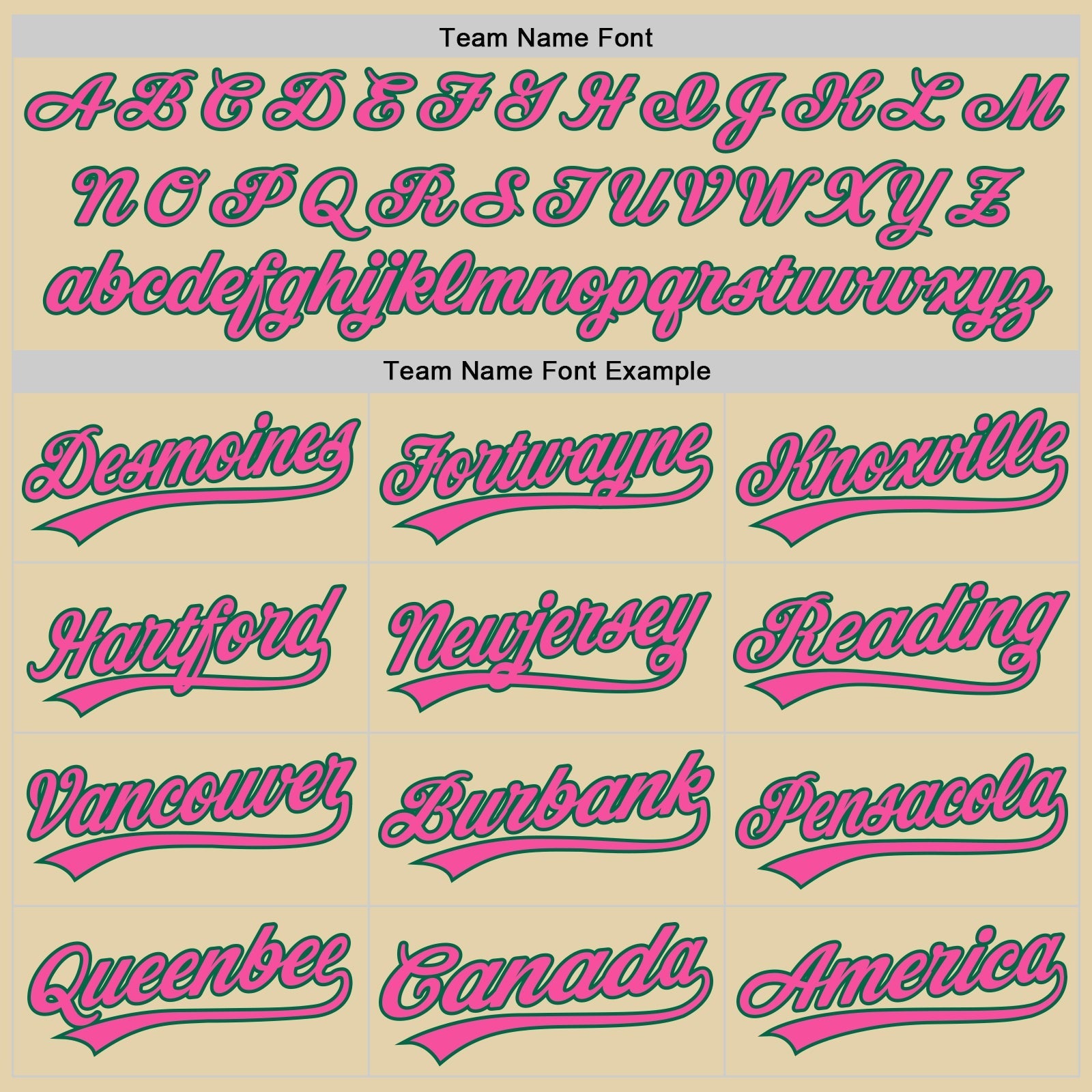 Custom Sand Pink-Kelly Green Authentic Baseball Jersey baseball jersey product view 4