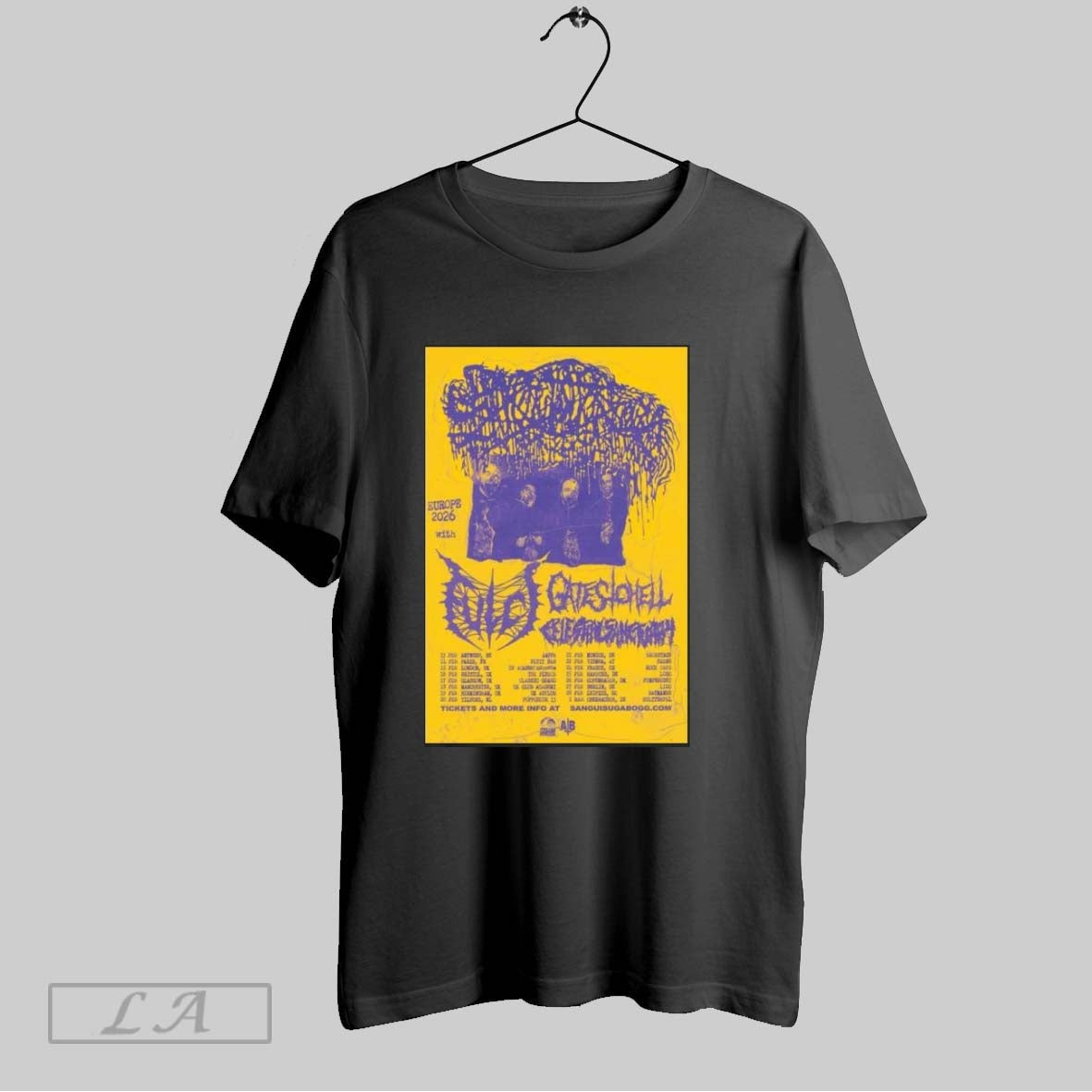 Sanguisugabogg Europe Tour 2026 Unisex T-shirt, Sweatshirt, Hoodie, Long Sleeve Tee - T-Shirt, Sweatshirt, Hoodie