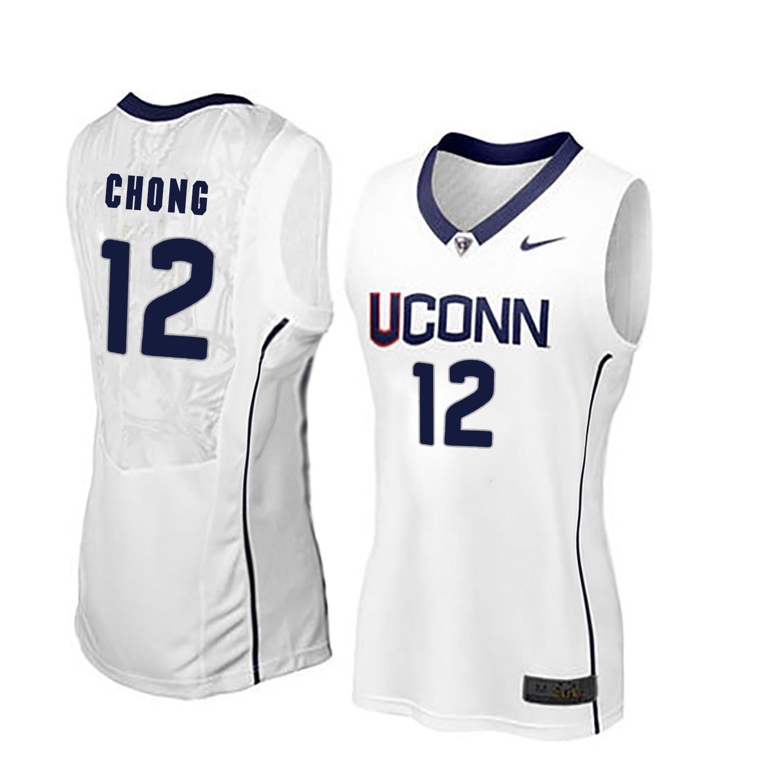 Saniya Chong 12 Women White College Football Jersey football jersey product view 1