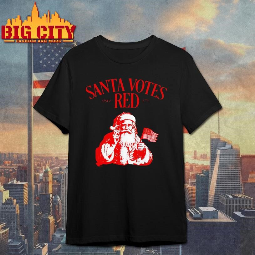 Santa Votes Red Since 1776 Christmas Shirt Unisex T-shirt, Sweatshirt, Hoodie, Long Sleeve Tee - T-Shirt, Sweatshirt, Hoodie