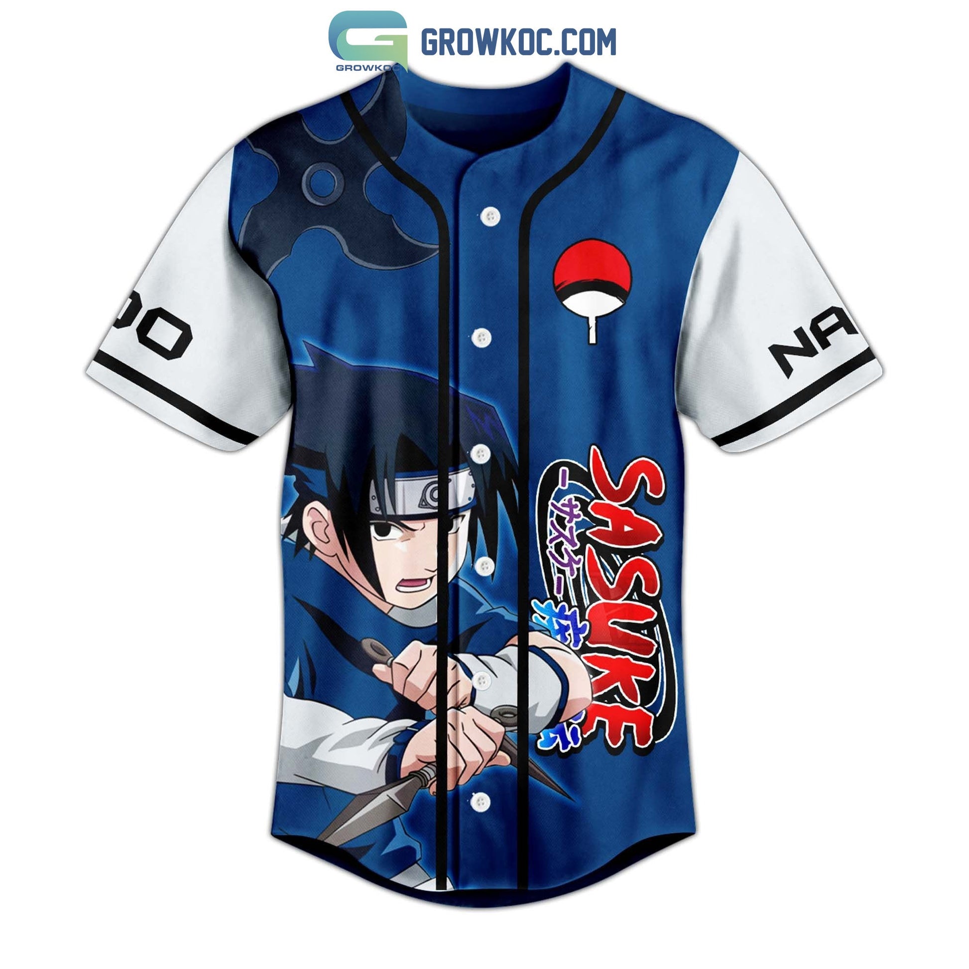 Sasuke I Will Walk My Own Path And I Will Find My Own Way Personalized Baseball Jersey baseball jersey product view 2