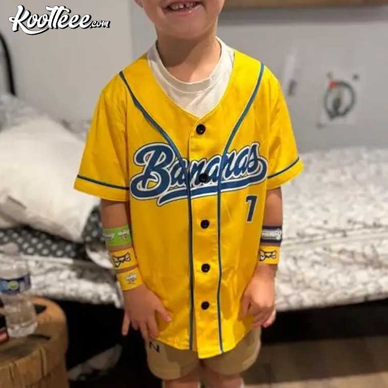 Savannah Bananas Custom Kids Baseball Jersey baseball jersey product view 1