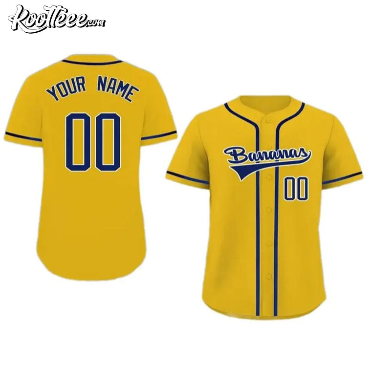 Savannah Bananas Custom Kids Baseball Jersey baseball jersey product view 2