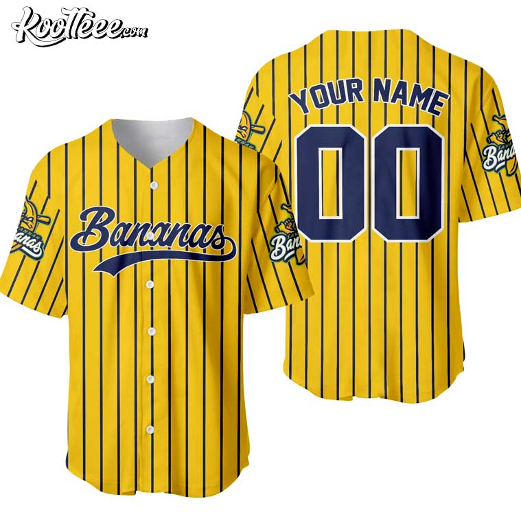 Savannah Bananas Personalized Baseball Jersey baseball jersey product view 1