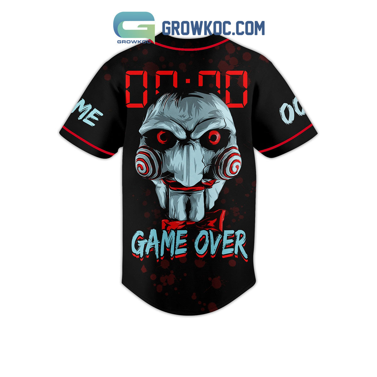 Saw Game Over Personalized Baseball Jersey baseball jersey product view 3