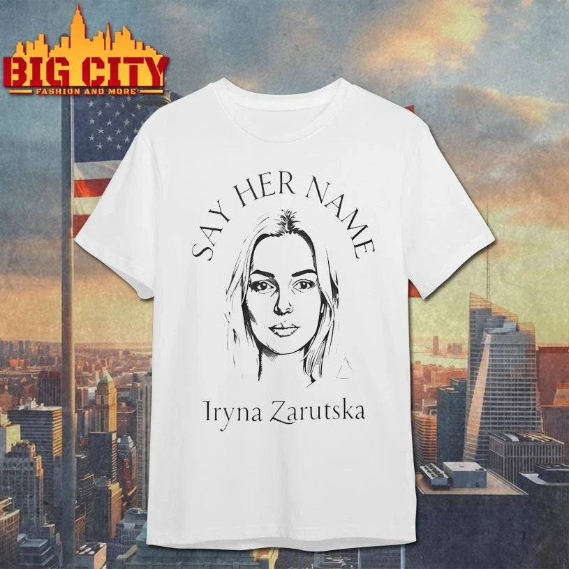 Say Her Name Iryna Zarutska Ukrainian shirt Unisex T-shirt, Sweatshirt, Hoodie, Long Sleeve Tee - T-Shirt, Sweatshirt, Hoodie