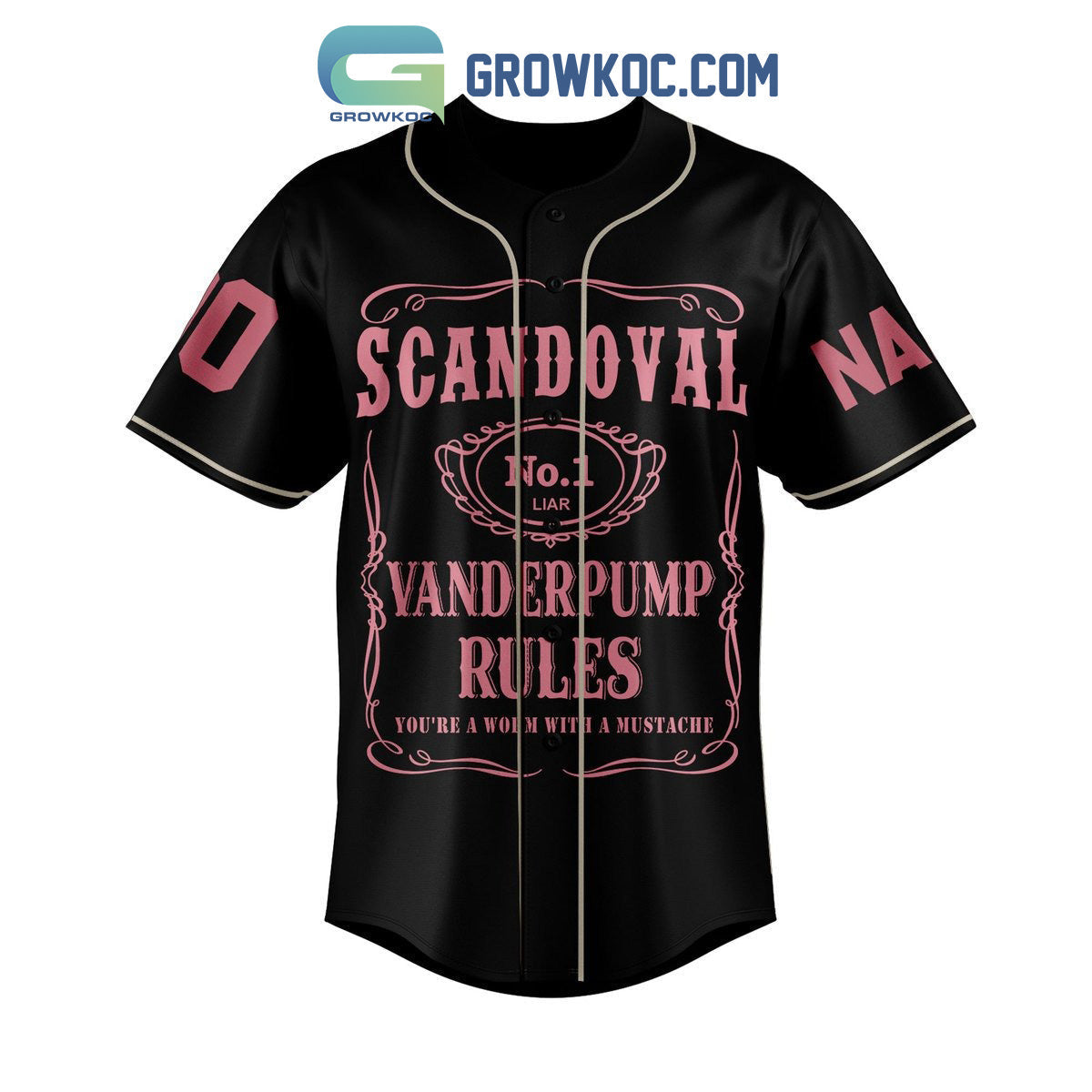Scandoval No 1 Liar Vanderpump Rules Personalized Baseball Jersey baseball jersey product view 2