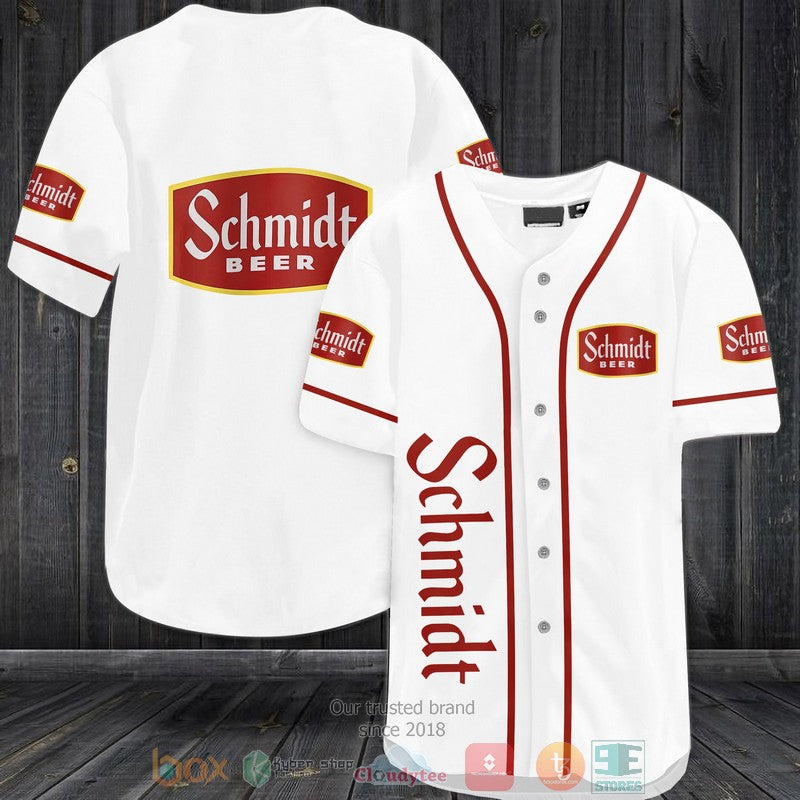 Schmidt Beer white Baseball shirt baseball jersey product view 1
