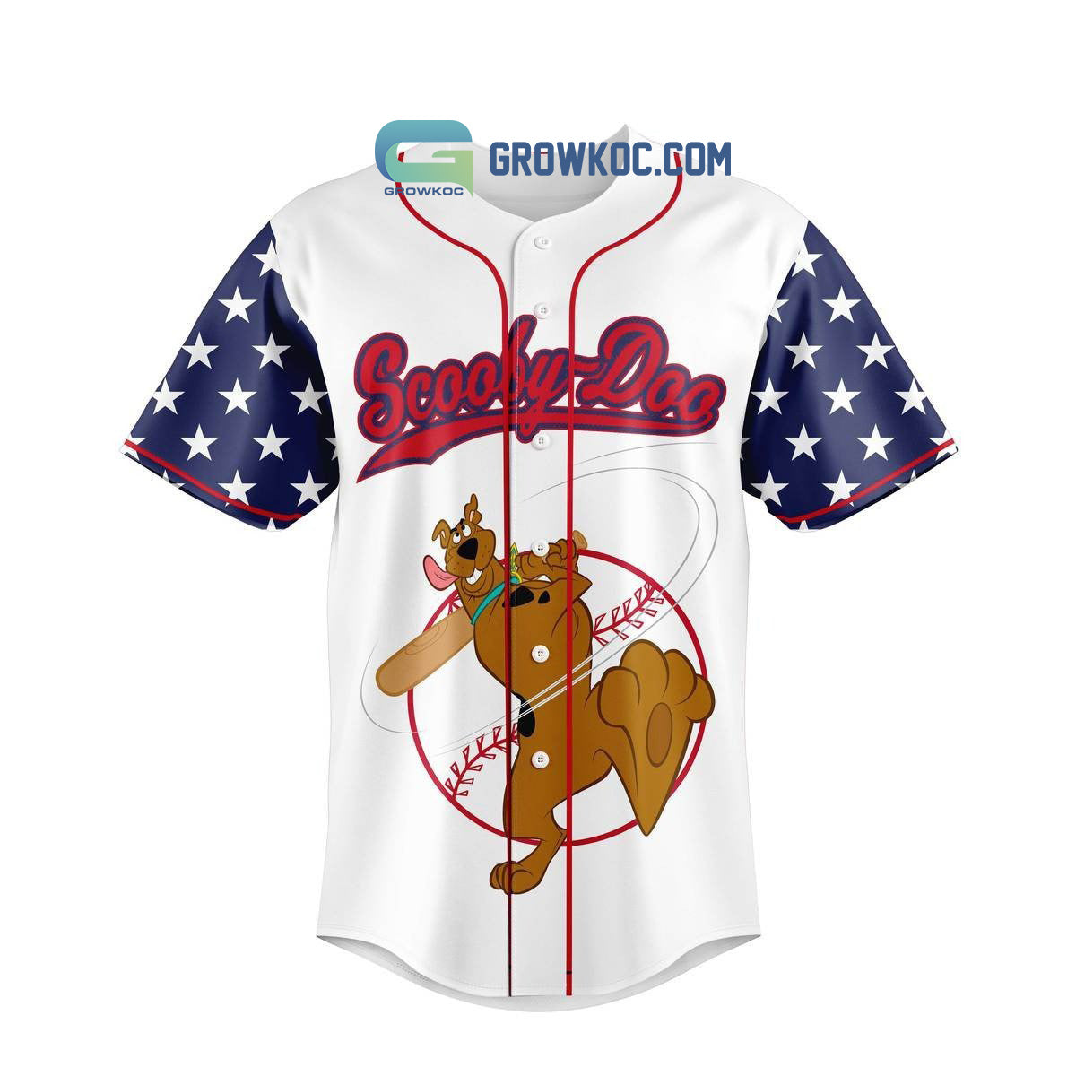 Scooby Doo 4 July United States Of American Personalized Baseball Jersey baseball jersey product view 2