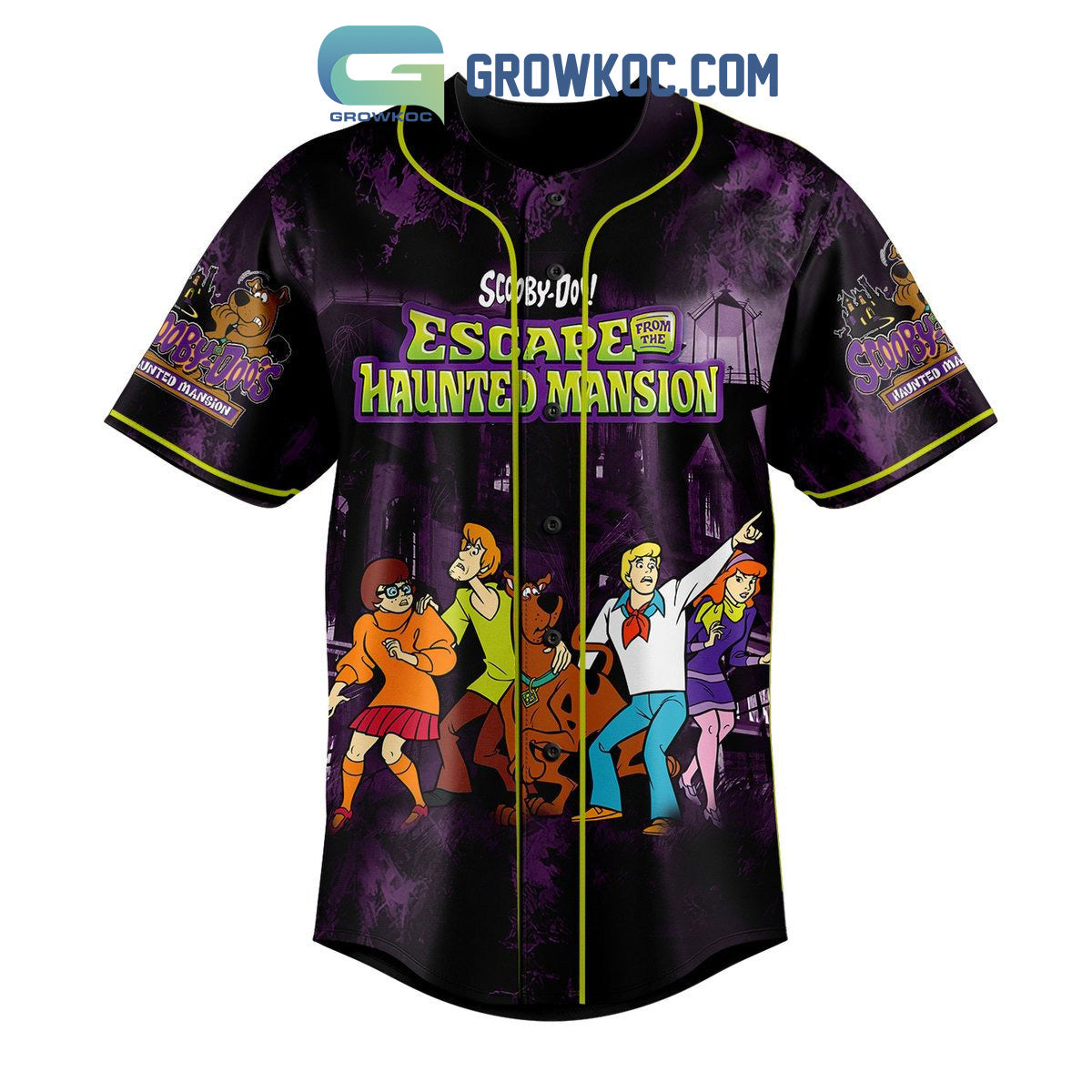 Scooby Doo Escape From The Haunted Mansion Personalized Baseball Jersey baseball jersey product view 2