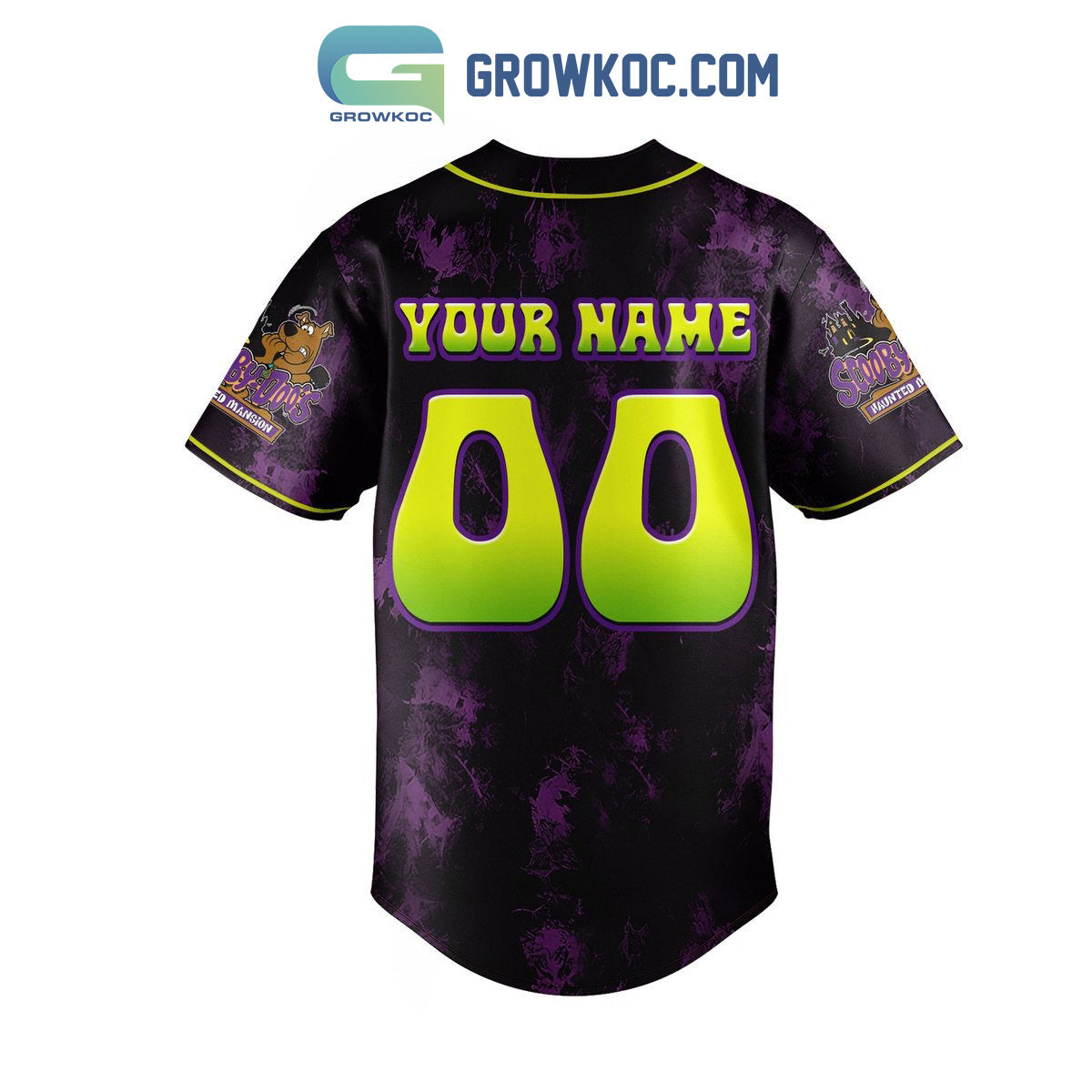 Scooby Doo Escape From The Haunted Mansion Personalized Baseball Jersey baseball jersey product view 3