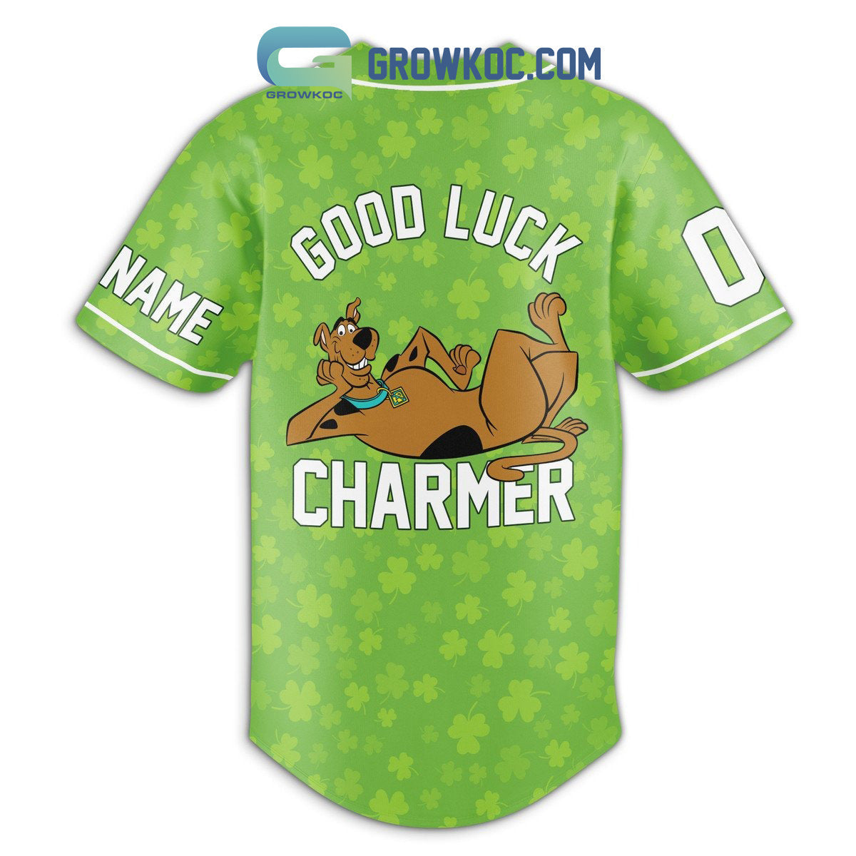 Scooby Doo I Am Irish St. Patrick’s Day Personalized Baseball Jersey baseball jersey product view 3