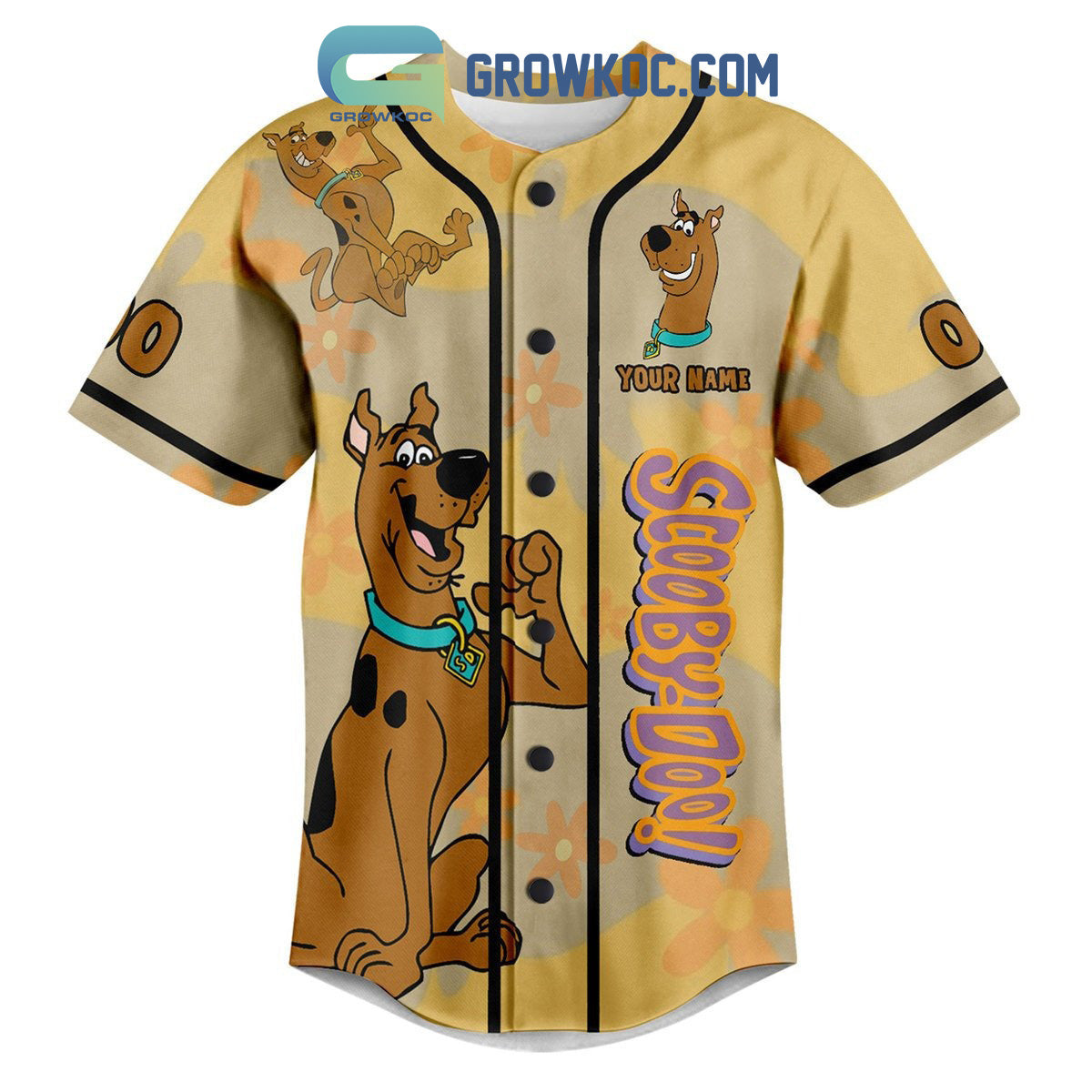 Scooby Doo Is My Spirit Animal Personalized Baseball Jersey baseball jersey product view 2