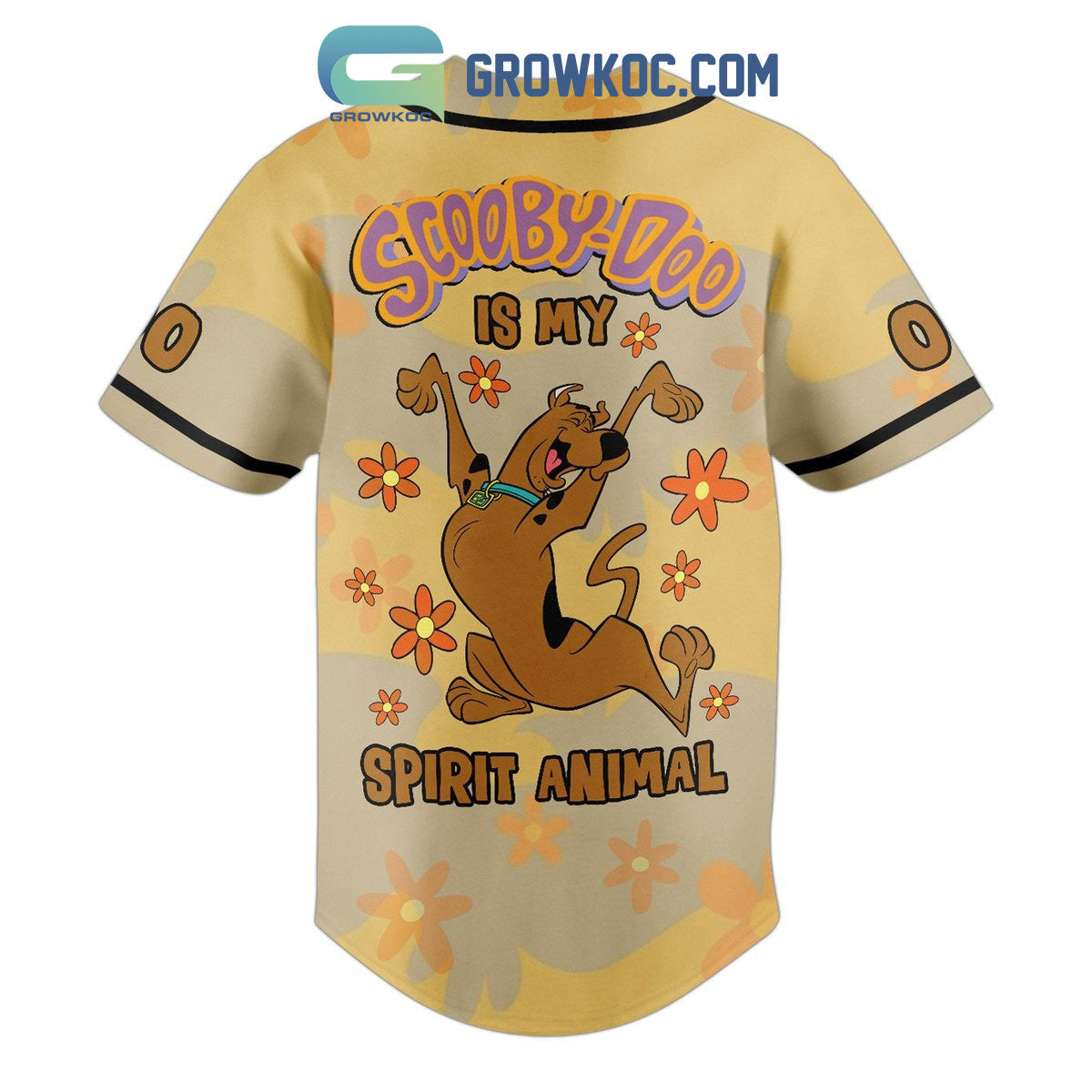 Scooby Doo Is My Spirit Animal Personalized Baseball Jersey baseball jersey product view 3