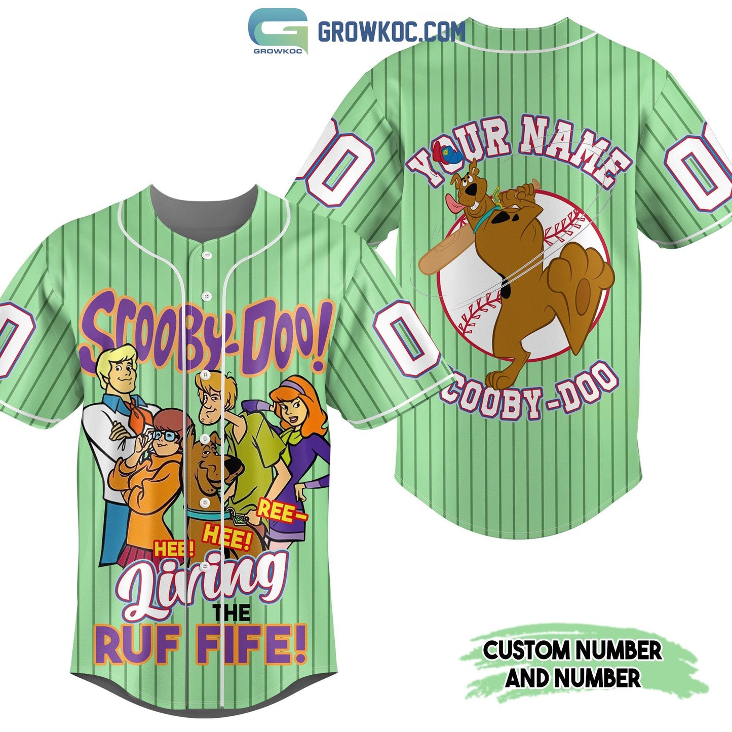 Scooby Doo Living The Ruf Fife Personalized Baseball Jersey baseball jersey product view 1