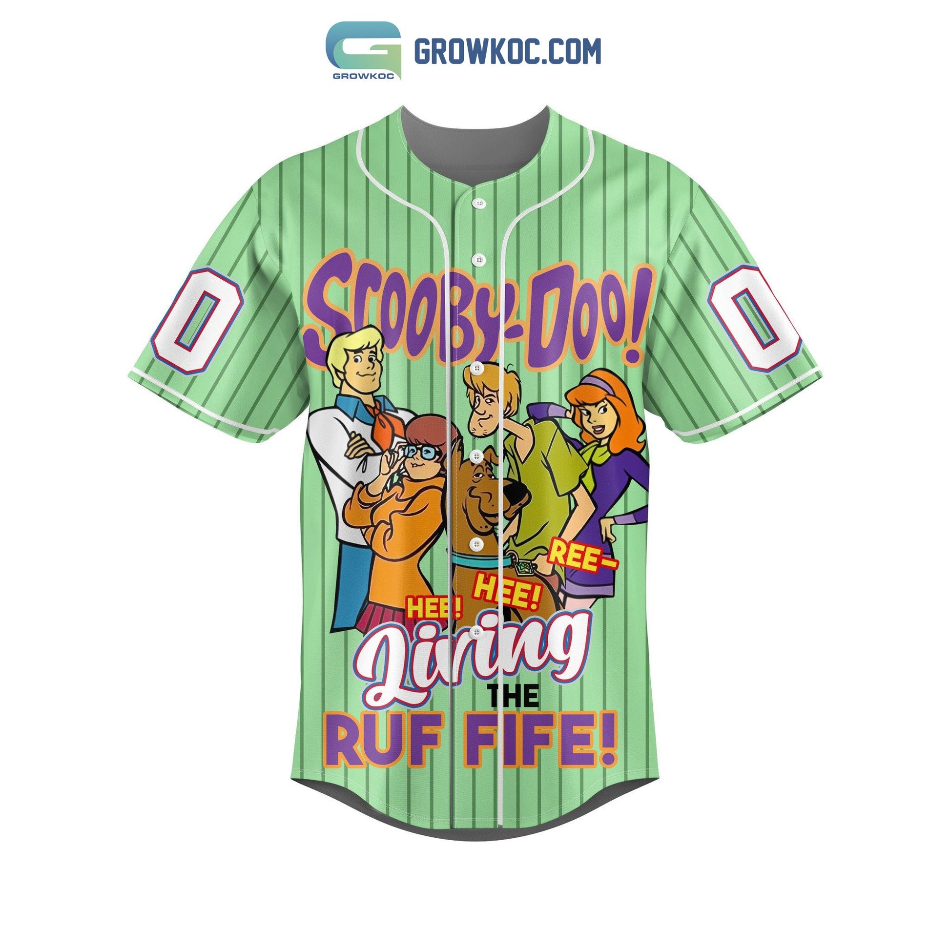 Scooby Doo Living The Ruf Fife Personalized Baseball Jersey baseball jersey product view 2