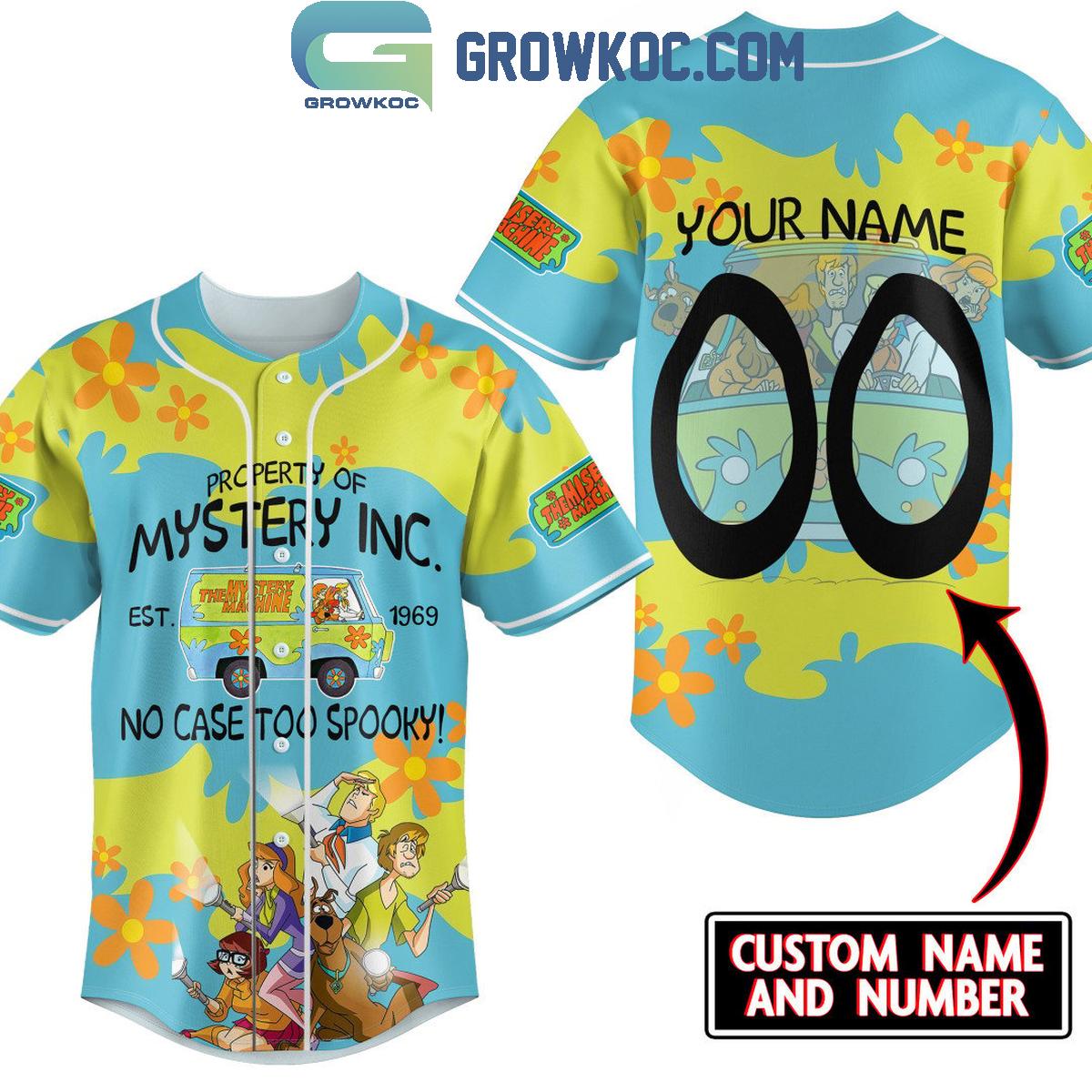 Scooby Doo Property Of Mystery Inc. No Case To Sppoky Personalized Baseball Jersey baseball jersey product view 1
