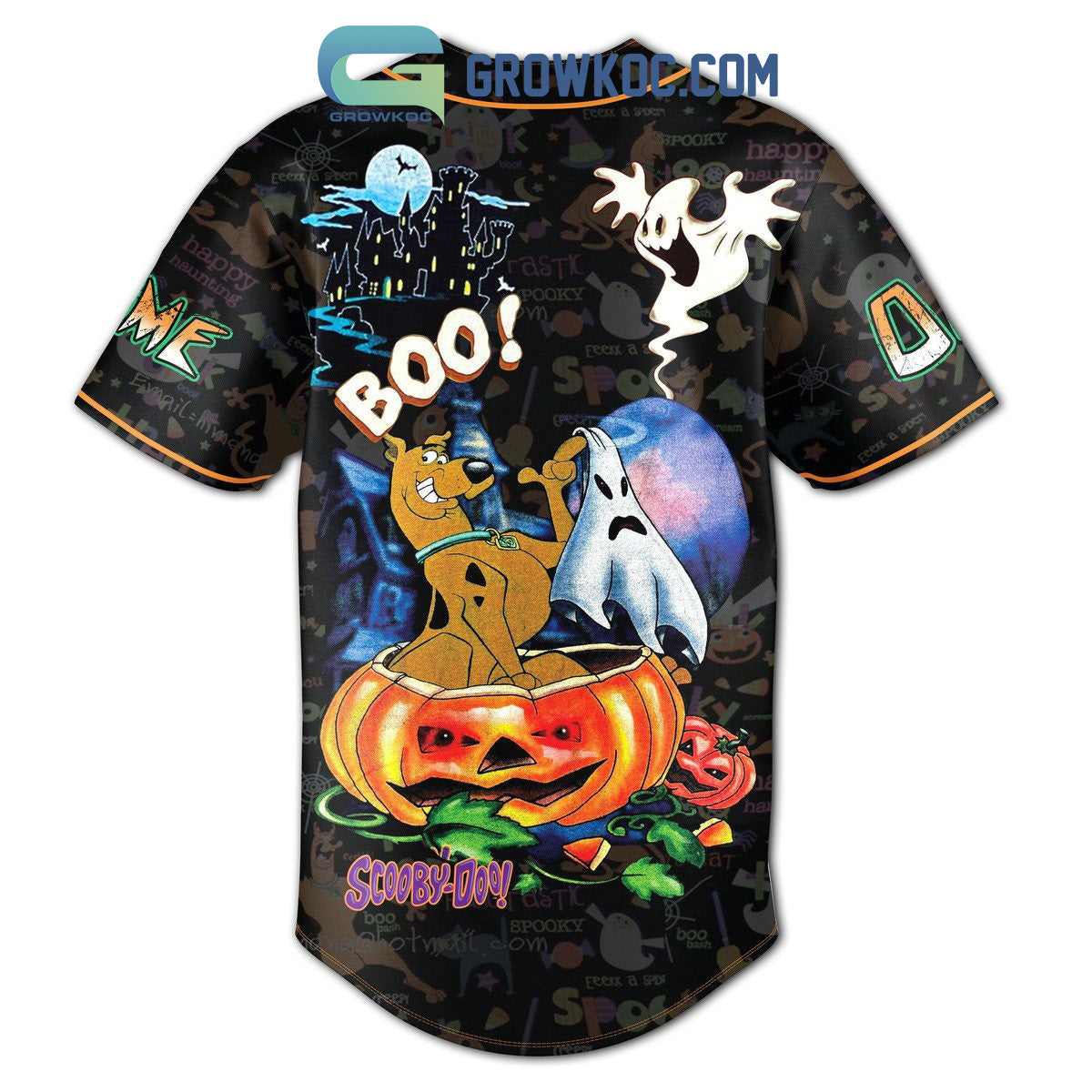 Scooby Doo Say Scooby Kind Of A Spooky Night Halloween Personalized Baseball Jersey baseball jersey product view 3