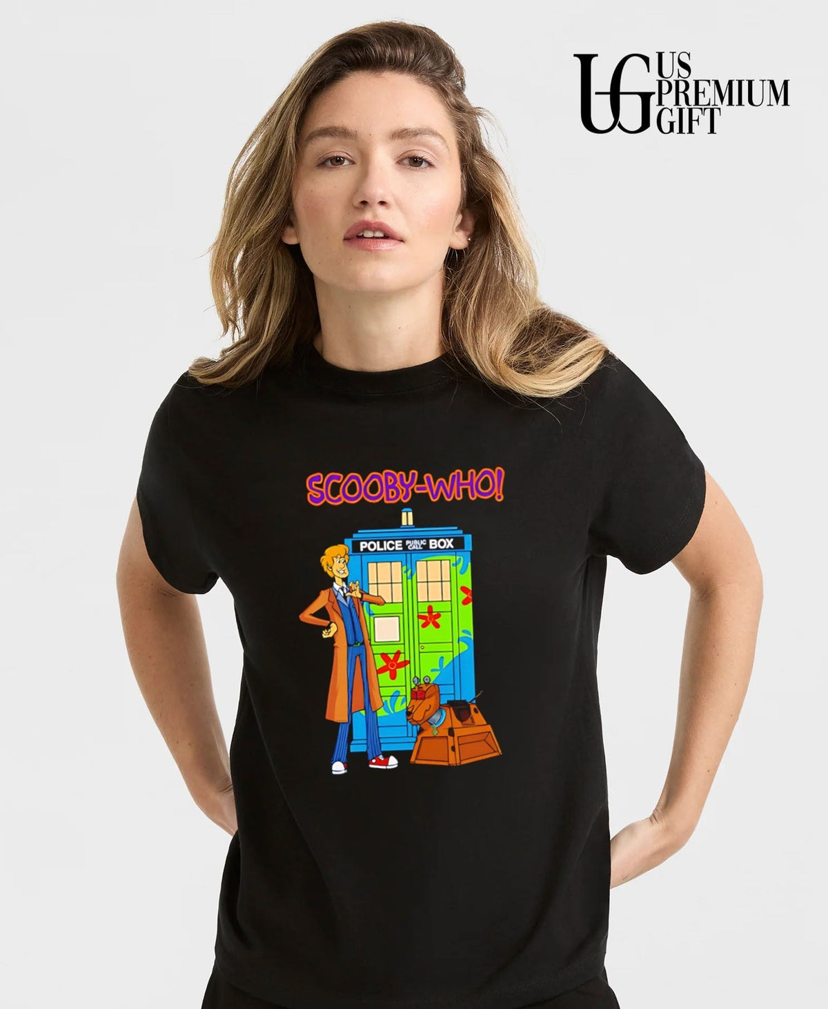 Scooby Who Police Public Call Box - Adult & Kids T-Shirts, Sweatshirts & Hoodies apparel design preview 3