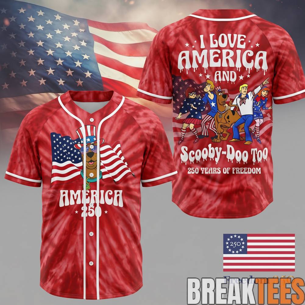 Scooby-Doo x America 250 Years of Freedom Baseball Jersey baseball jersey product view 1