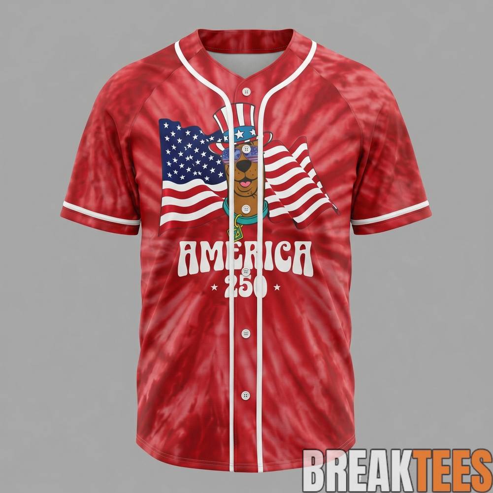 Scooby-Doo x America 250 Years of Freedom Baseball Jersey baseball jersey product view 2