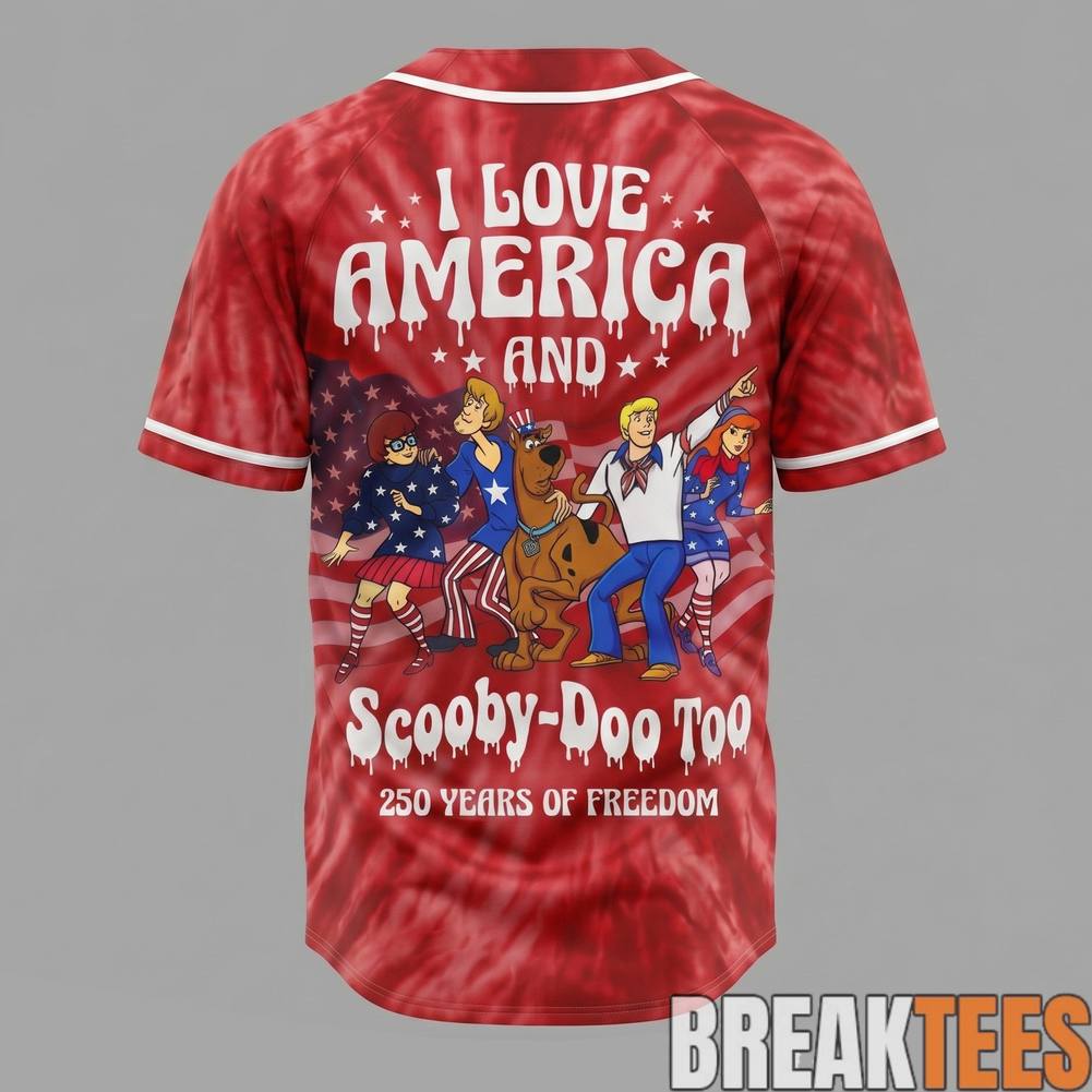 Scooby-Doo x America 250 Years of Freedom Baseball Jersey baseball jersey product view 3