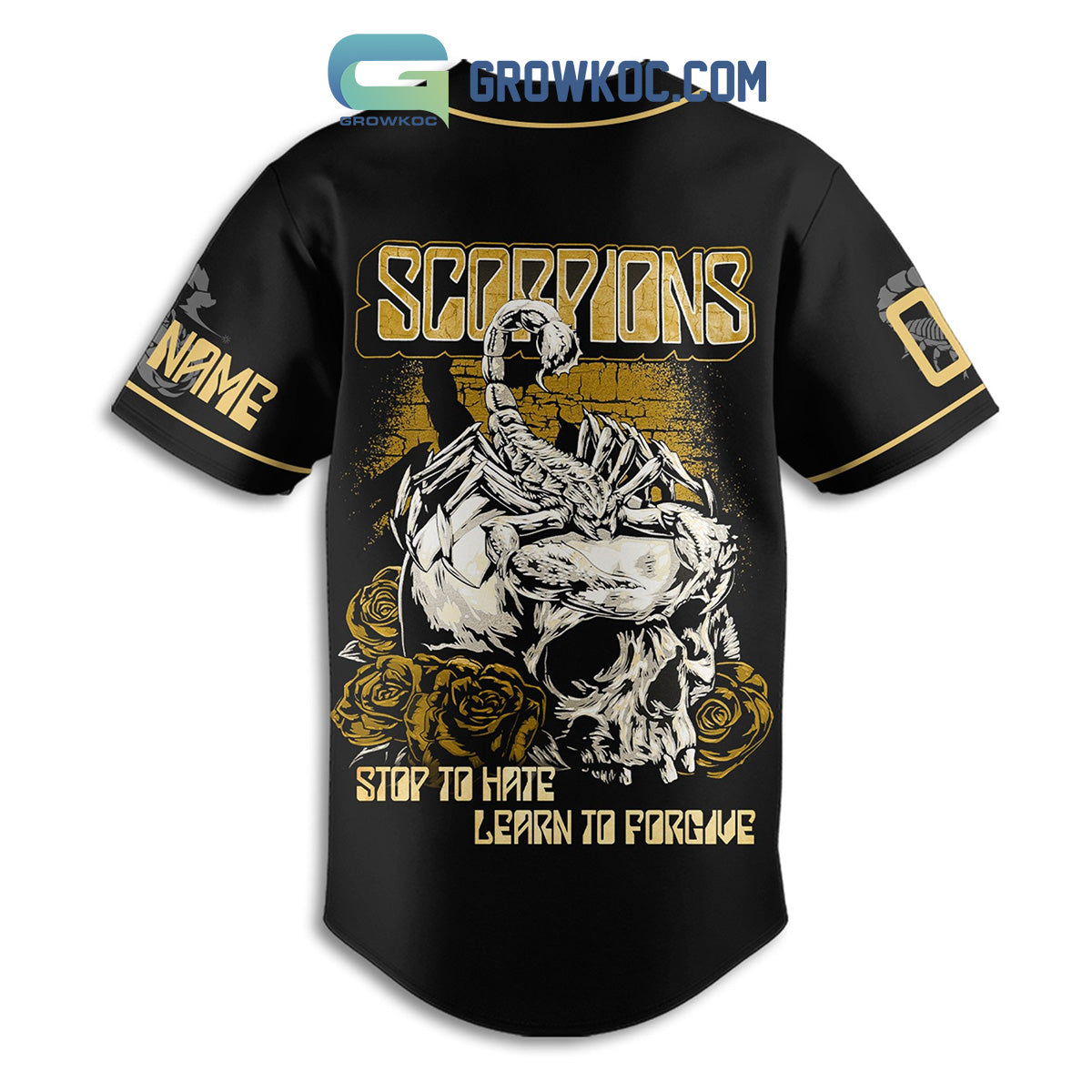 Scorpions Learn To Forgive Personalized Baseball Jersey baseball jersey product view 3