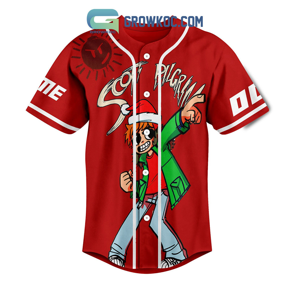 Scott Pilgrim Christmas Personalized Baseball Jersey baseball jersey product view 2