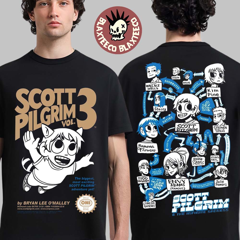 Scott Pilgrim Vol 3 Scott Pilgrim And The Infinite Sadness 20th Anniversary Merch The Biggest Most Exiting Adventure T-Shirt - T-Shirt, Sweatshirt, Hoodie