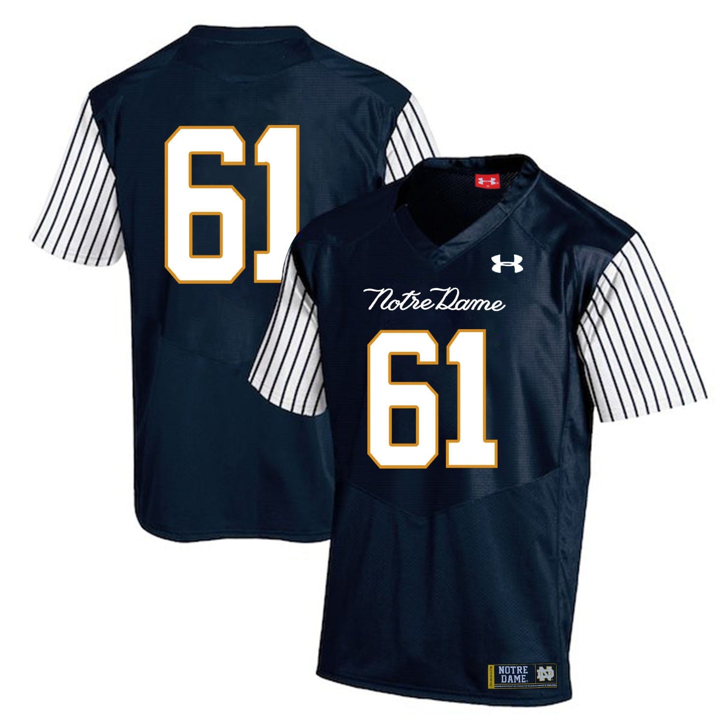 Scott Daly 61 Striped Blue College Football Jersey football jersey product view 1