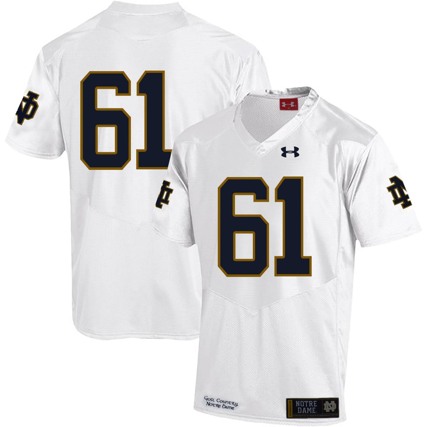 Scott Daly 61 White College Football Jersey football jersey product view 1