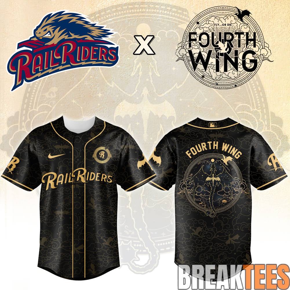 ScrantonWilkes-Barre RailRiders x Fourth Wing Night Special Baseball Jersey baseball jersey product view 1